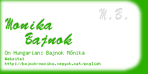 monika bajnok business card